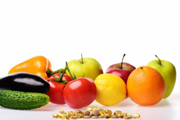 Vegetarian diet and weight loss concept.