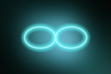 infinity sign in the form of a closed neon line