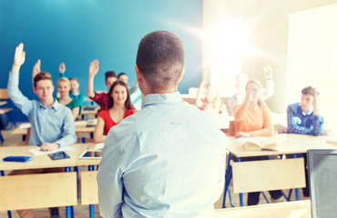 group of high school students and teacher