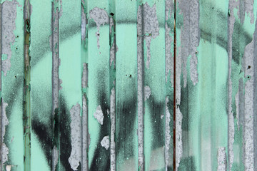 Grange Background. Metal Texture Background. Paint Spots On A Gray Metal Wall. Texture Background. Old Metal Fence.
