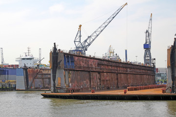 Fototapeta premium Hafen, Rotterdam, Niederlande 