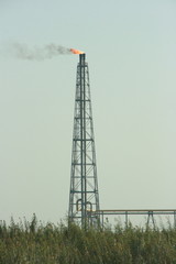 A gas flare, alternatively known as a flare stack