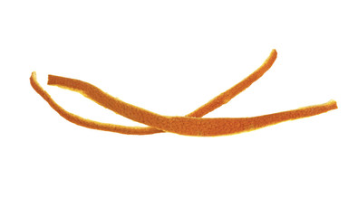 orange peel isolated on white background