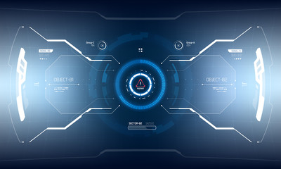 Sci-Fi Virtual Reality Technology Hud Screen Design