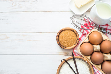 Baking background. top view. 