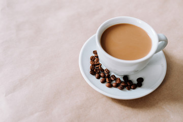 Fototapeta premium Coffee with beans on the side.