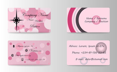 Business Vector Card creative Design, Islamic style, front and back samples, luxury templates in classic colors, blank layout for your idea