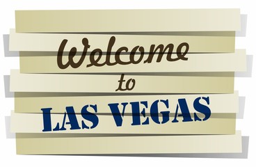 Abstract Welcome To Las Vegas Banner vector Illustration