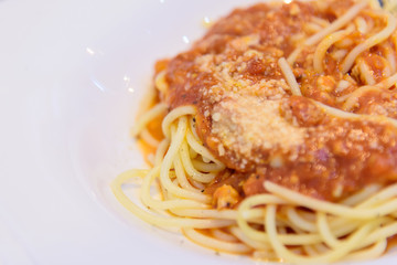 Spaghetti with Pork Tomato Sauce