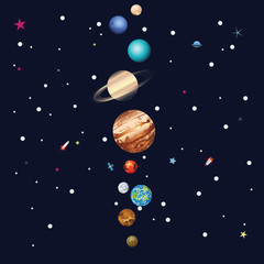 Fototapeta premium Parade of Planets