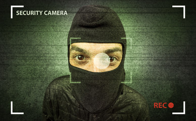 Burglar in action.