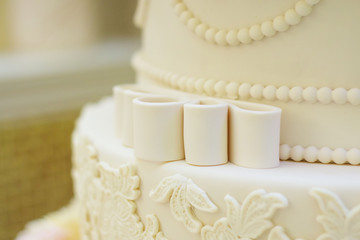 Elegant cake for wedding celebration