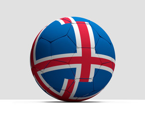 Iceland soccer football ball 3d rendering