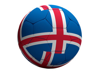 Iceland soccer football ball 3d rendering