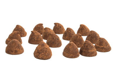 chocolate belgian truffle isolated