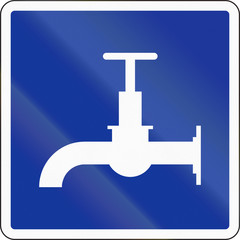 German inland water navigation sign - Drinking water supply