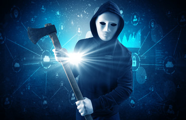 Burglar in secured database and network concept