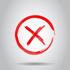 Fototapeta premium Check marks cross, no, wrong icon. Business concept vector illustration. No checkmark symbol.