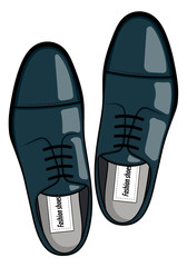 Fashionable men's shoes vector illustration.