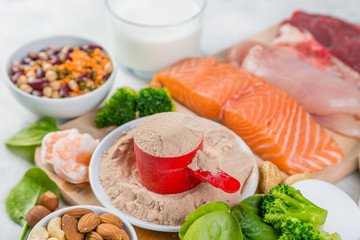 Selection on vegetarian and animal origin protein sources