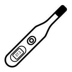 Medical icon thermometer