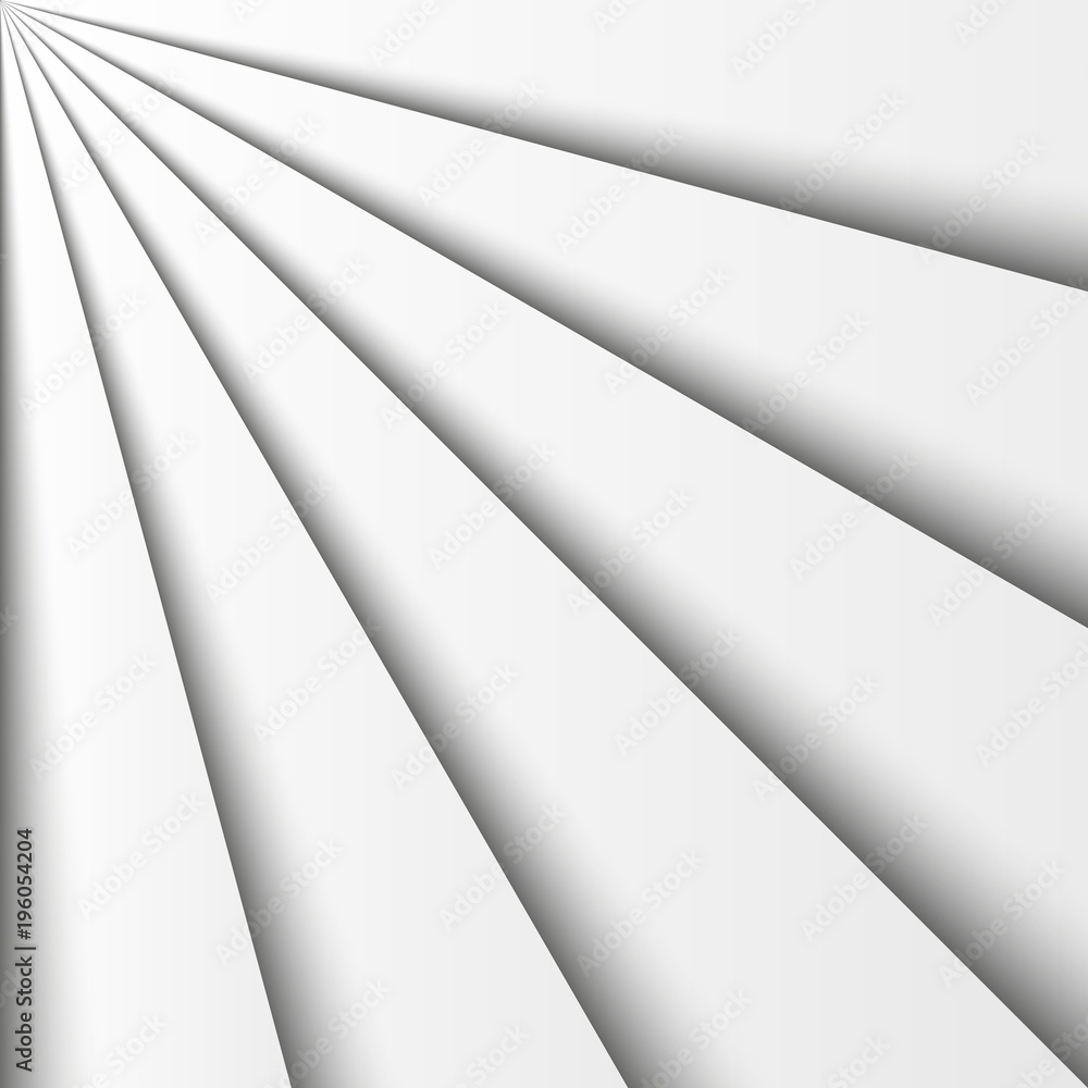 Poster overlapping grey paper sheets arranged in a fan. with shadow effect. abstract vector background wall