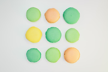 Assorted sweet pastel color macaroons