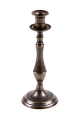 Bronze candle holder on a white background