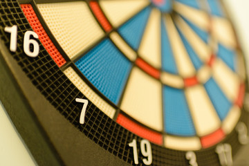 Close up of a dartboard. Marketing concept.