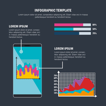 technology and business infographic template icons vector illustration design