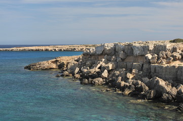 Fototapeta na wymiar Rocks of the Mediterranean coast