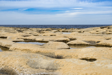 Salzpfannen in Xwejni Bay auf Gozo