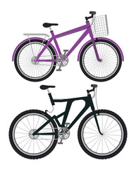 set bicycle styles icons vector illustration design