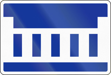 German inland water navigation sign - Weir ahead