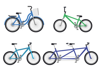 Obraz premium set bicycle styles icons vector illustration design