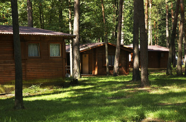 Fototapeta na wymiar Camping at Sajno lake near Augustow. Poland