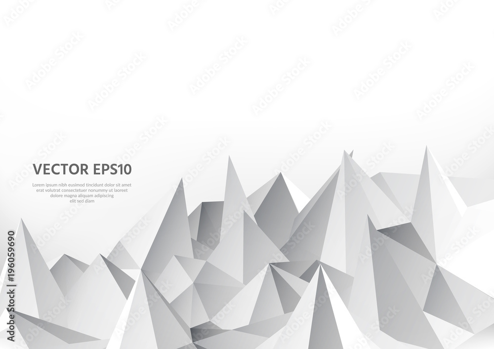 Poster abstract background with large shapes. the texture of the triangles.