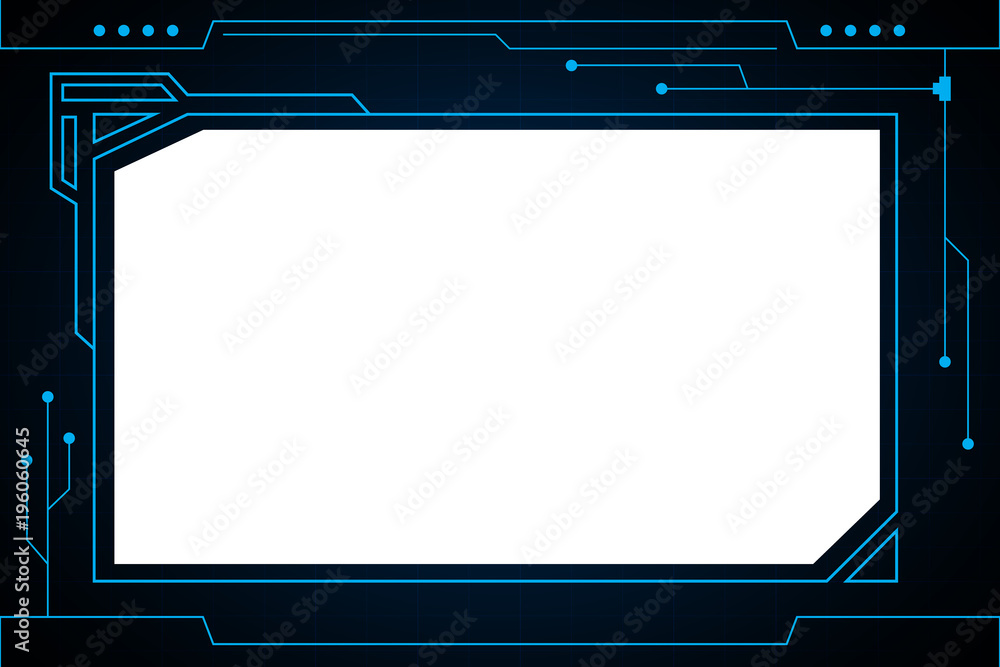 Aufkleber futuristic interface technology line frame abstract background design.