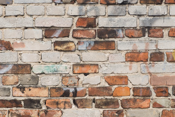 old weathered brick wall background