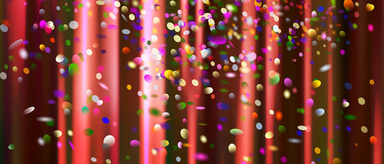 vorhang konfetti bunt