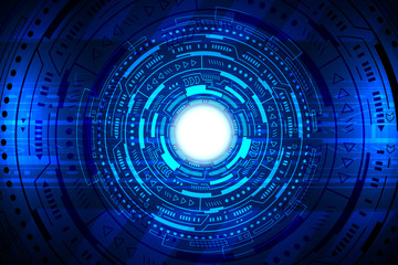 Obraz premium Technology interface hud abstract background vector design