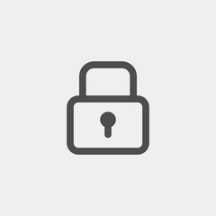 Padlock flat vector icon