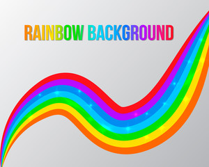 Rainbow abstract wavy background. Vector illustration Easy to edit design template.
