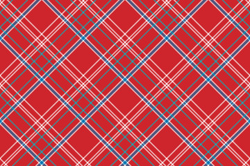 Red background check fabric texture seamless pattern