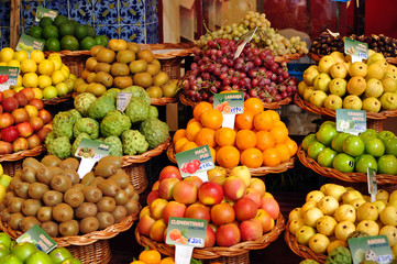 Naklejka na ściany i meble Obstmarkt auf Madeira