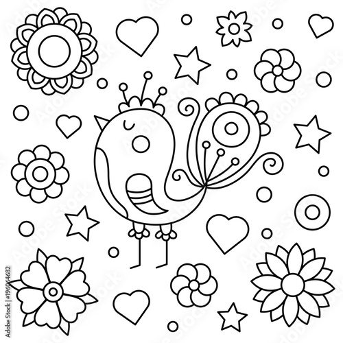 "Coloring page. Vector illustration." Stock image and royalty-free