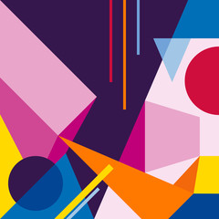 Abstract modern geometric background. Composition 3