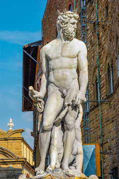 Neptune Fountain in Florence Accademia, Italy