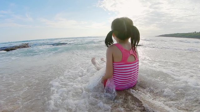 cute girl on the beach