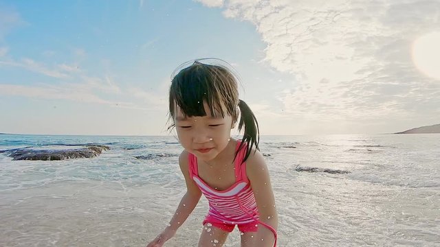 cute girl on the beach